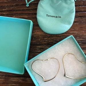 Tiffany & Co Elsa Peretti heart hoops